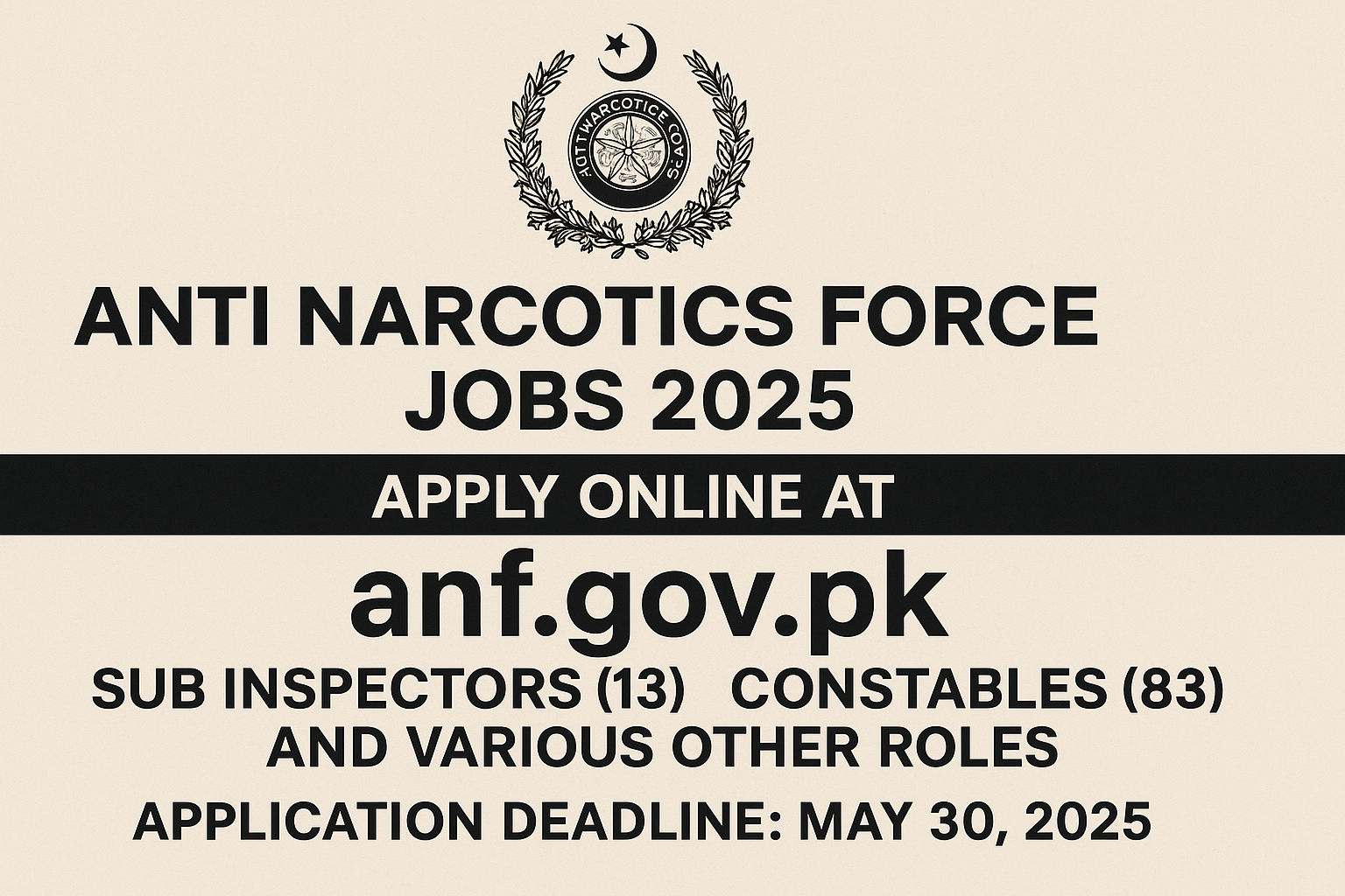 Anti Narcotics Force Jobs 2025