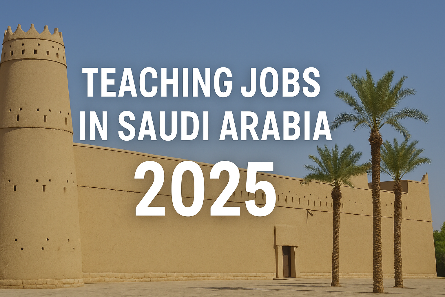 Teaching Jobs in Saudi Arabia 2025