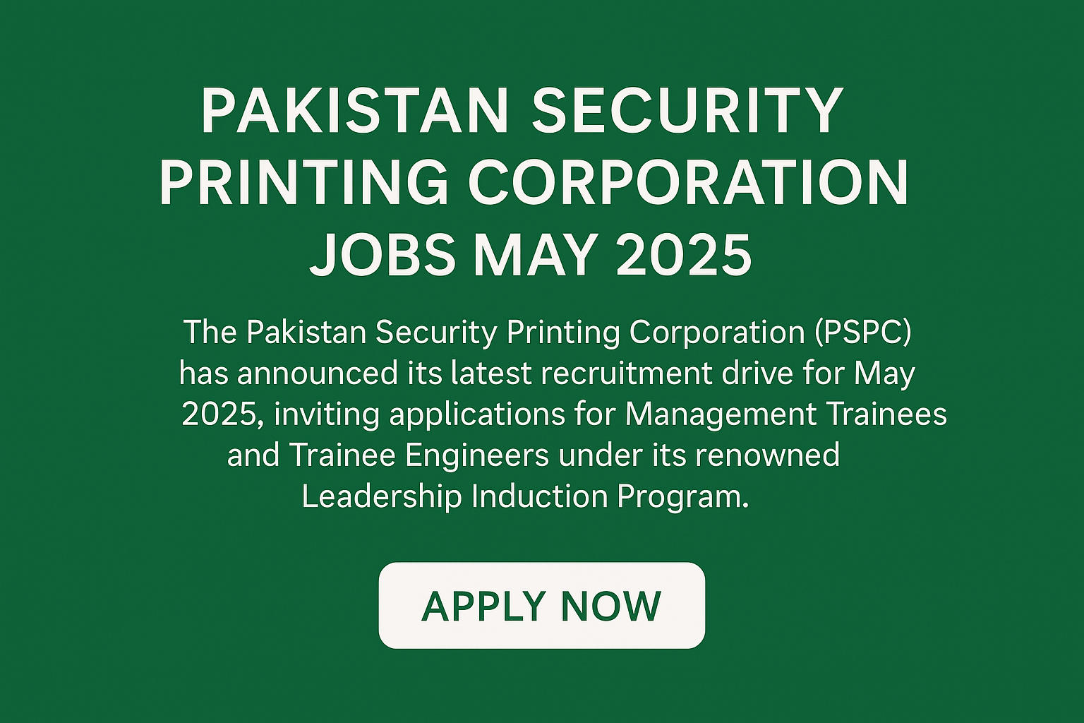 Pakistan Security Printing Corporation Jobs May 2025
